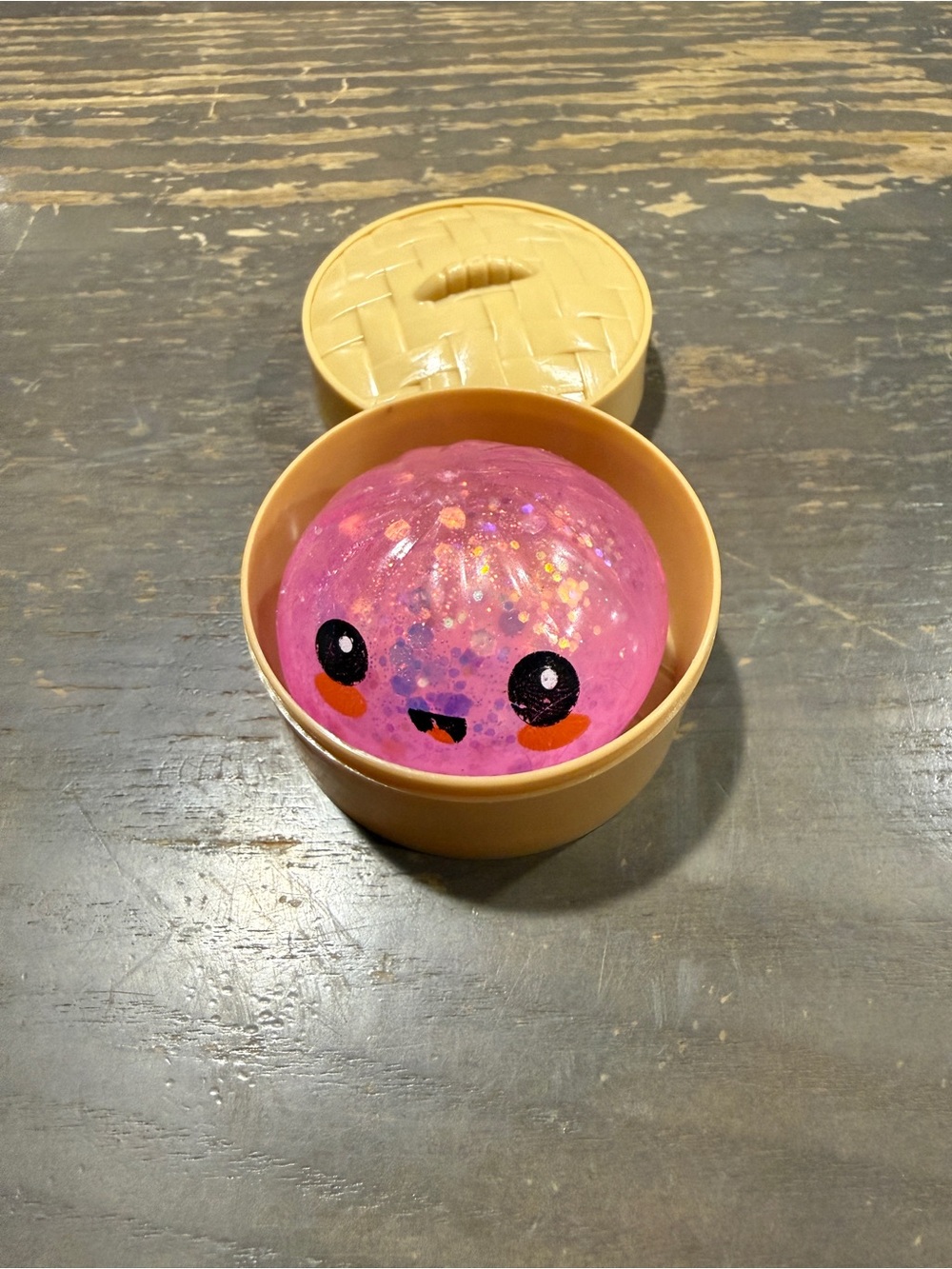 Mini pink glitter dumpling
